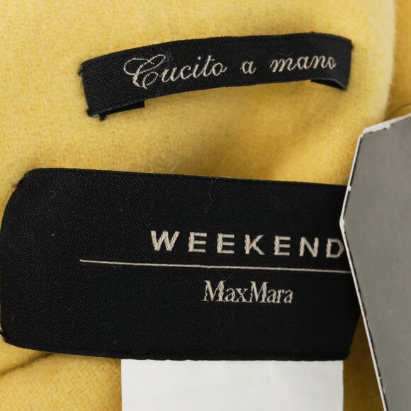 Max Mara Weekend Reversible Beige & Yellow Wool-Blend Coat - Picture 15 of 16